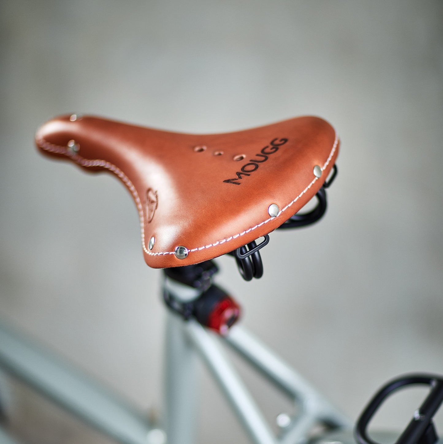 Set : Selle en cuir avec poignées en cuir - handmade in Italy